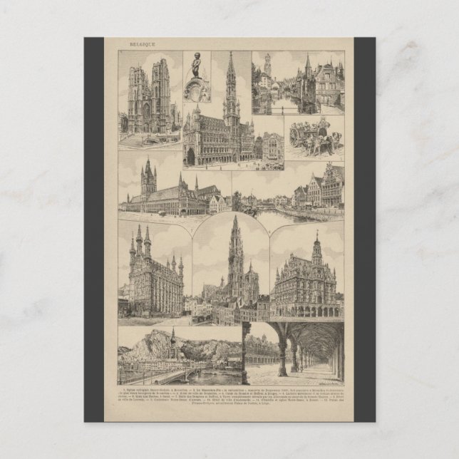 French Encyclopaedia 1920, Belgium Postcard (Front)