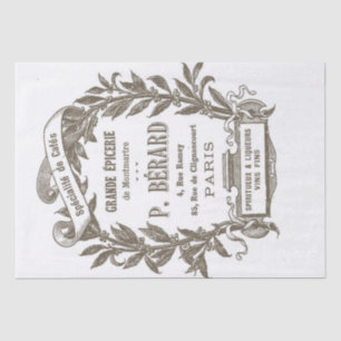 French Ephemera Épicerie Market Kitchen Decoupage  Tissue Paper