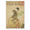 French Ephemera Frog Riding Bicycle Rose Decoupage