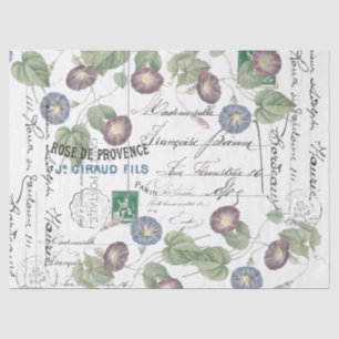 French Ephemera Morning Glory Flowers Tissue Paper