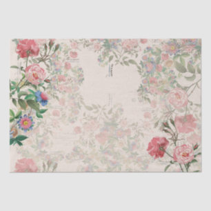 French Ephemera Rose Passionflower Tissue Paper
