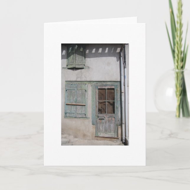 French Facade, Trebes Holiday Card (Front)