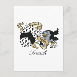 French Family Crest Postcard