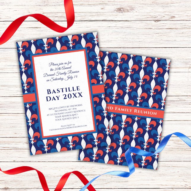 French Family Reunion Bastille Day 14 Juillet Invitation (Creator Uploaded)