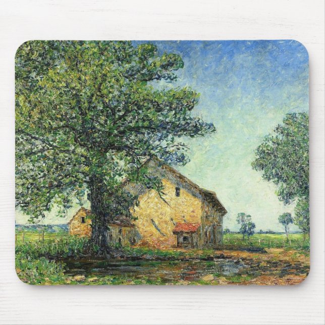 French Farm at La Petite Mare (by Francis Picabia) Mouse Mat (Front)