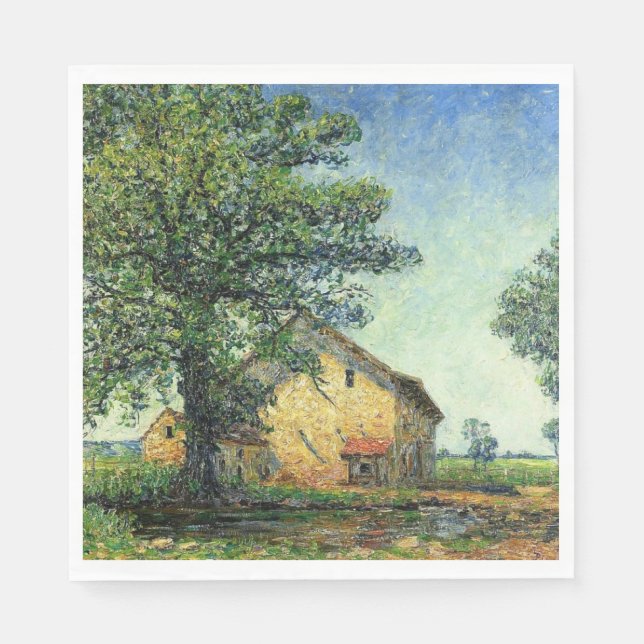 French Farm at La Petite Mare (by Francis Picabia) Napkin (Front)