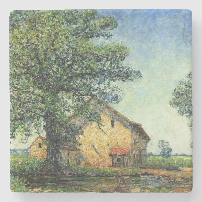 French Farm at La Petite Mare (by Francis Picabia) Stone Coaster (Front)