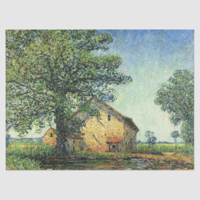 French Farm at La Petite Mare (by Francis Picabia) Tissue Paper (Front)