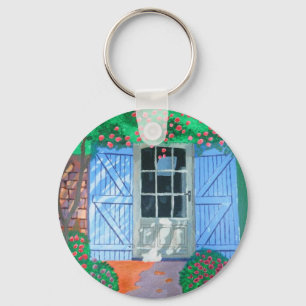 French farm yard key ring