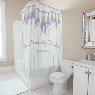 French Farmhouse Lavender Bundles Template Shower Curtain