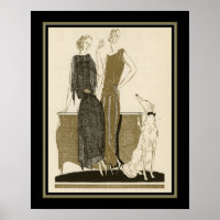 French Fashion Pochoir Art Deco