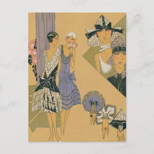 French Fashion - Purple and Black Postcard (Front)