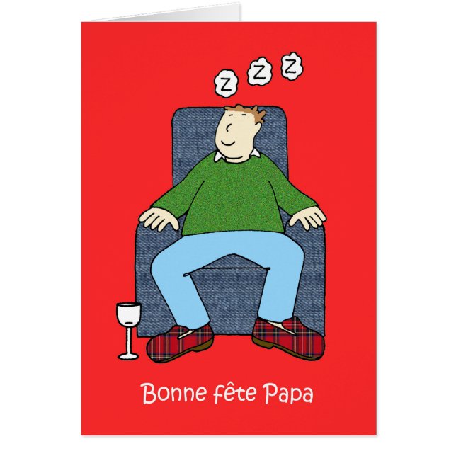 French Father's Day, Cartoon Humour. (Front)