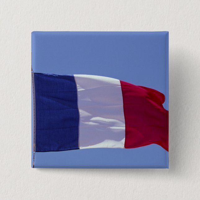 French flag 15 cm square badge (Front)