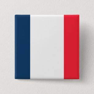 French Flag 15 Cm Square Badge