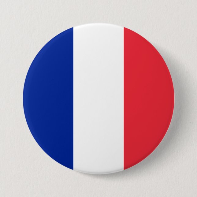 French Flag 7.5 Cm Round Badge (Front)