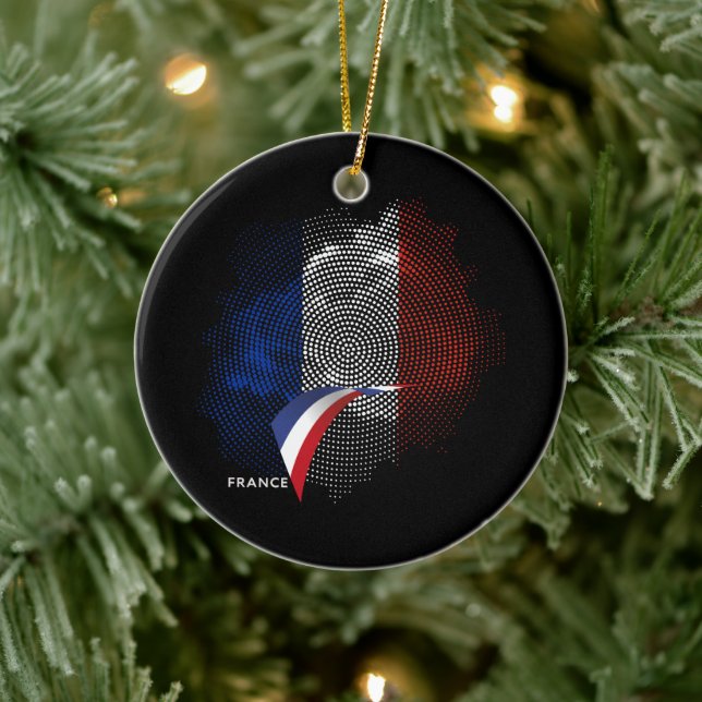 French flag ceramic tree decoration (Tree)