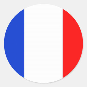 French Flag Classic Round Sticker
