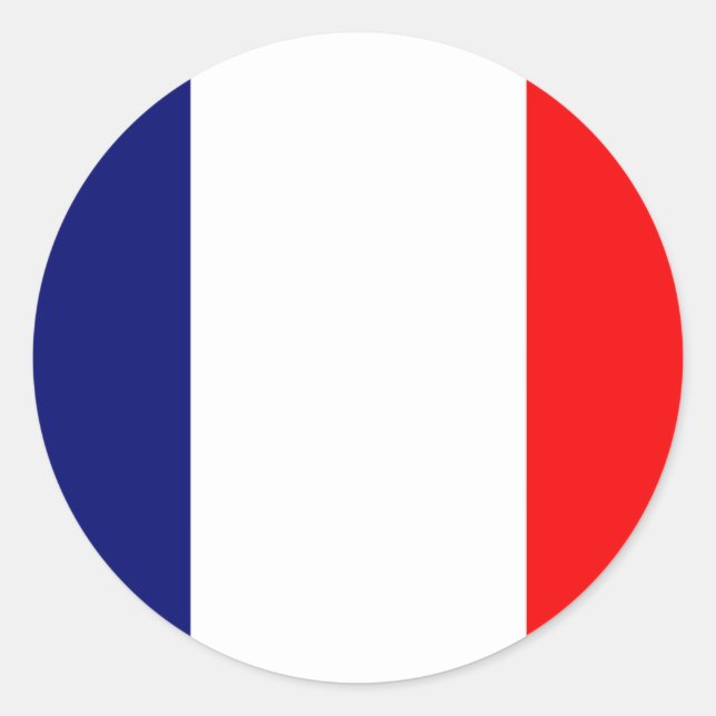 French Flag Classic Round Sticker (Front)