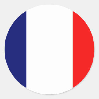 French Flag Classic Round Sticker