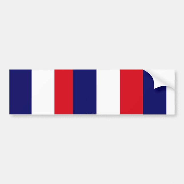 French flag colours bumper sticker (Front)