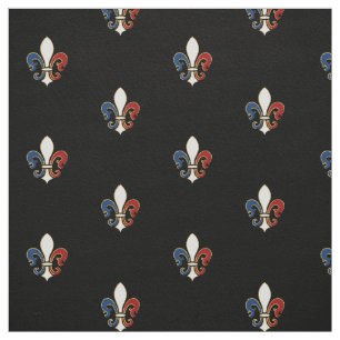 French Flag Colours Fleur de Lis Fabric