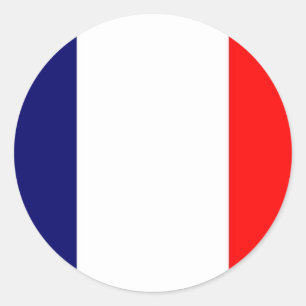 French Flag Design - OUI ! Classic Round Sticker