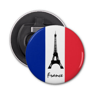 French flag & Eiffel Tower - France /sports fans Bottle Opener