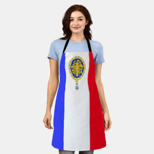 French flag-emblem apron