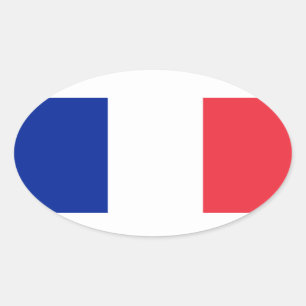 French* Flag European-style Oval Sticker