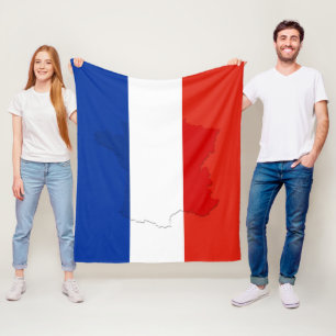 French flag fleece blanket