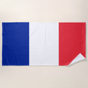 French Flag (France) Beach Towel