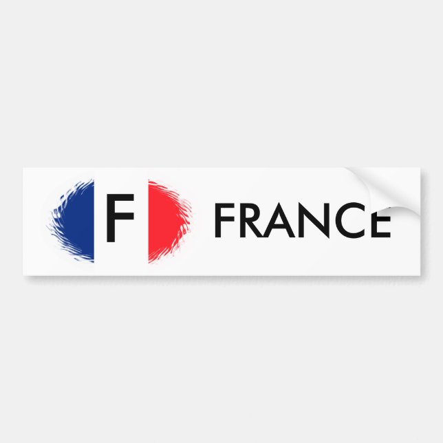 FRENCH FLAG,FRANCE BUMPER STICKER (Front)