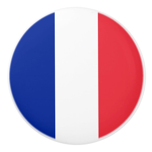 French Flag (France) Ceramic Knob (Front)