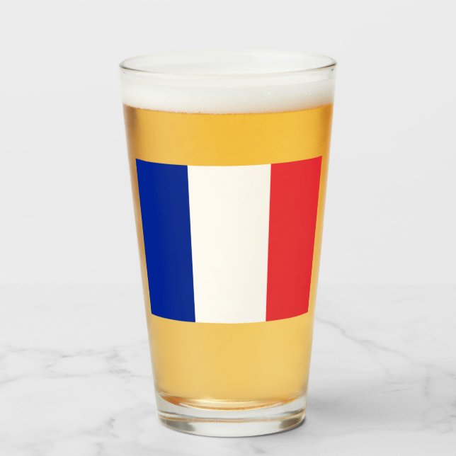 French Flag (France) Glass (Front Filled)