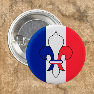 French Flag & France, Lily - fleur fashion /sports 3 Cm Round Badge