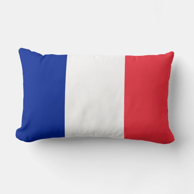 French Flag (France) Lumbar Cushion (Front)