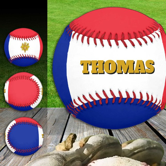 French Flag, France, Monogram / Baseball Balls (Creator Uploaded)