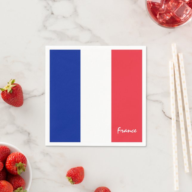 French flag & France party fashion /sports fans Napkin (Insitu)