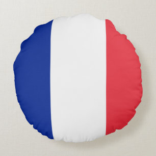 French Flag (France) Round Cushion