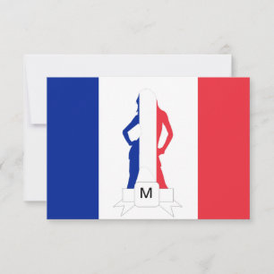 French flag & girl monogram