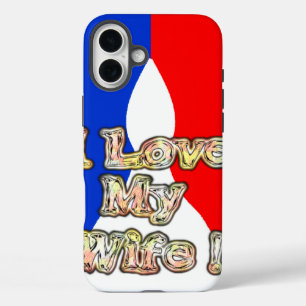 French Flag Hakuna Matata I love My Wife image.png iPhone 16 Plus Case
