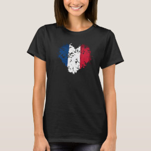 French Flag Heart Idea For Kids & France Flag Heri T-Shirt