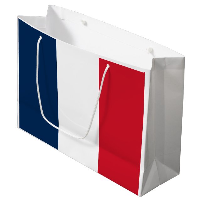 French Flag Large Gift Bag (Front Angled)