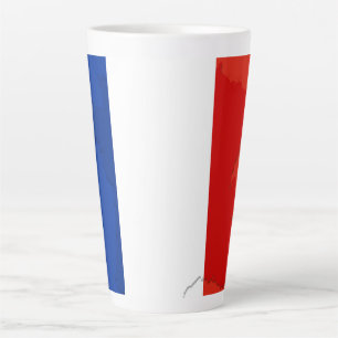 French flag latte mug