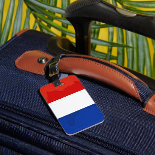 French flag luggage tag
