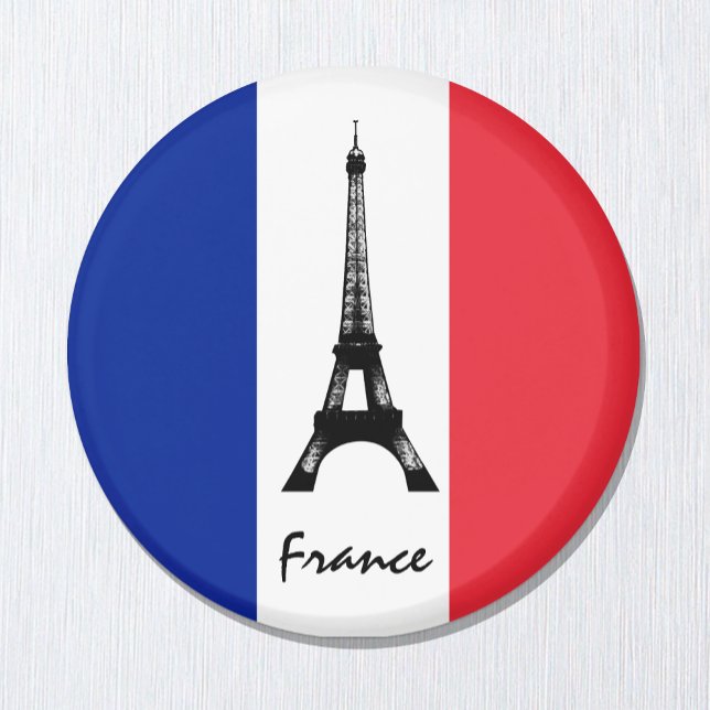 French flag Magnet, Eiffel Tower, holiday, France Magnet (Creator Uploaded)