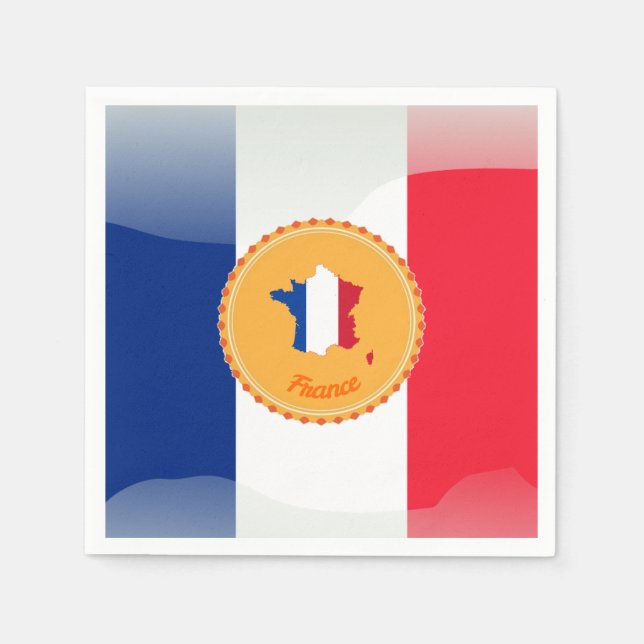 French flag napkin (Front)