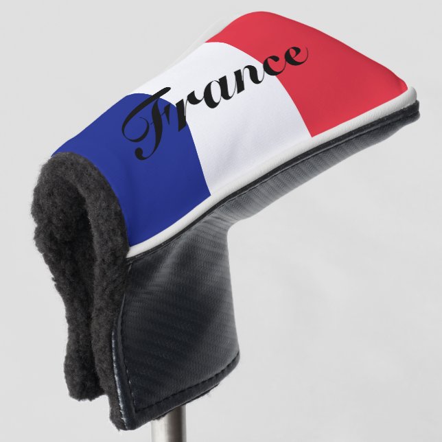 French flag of France custom golf head covers (3/4 Front)