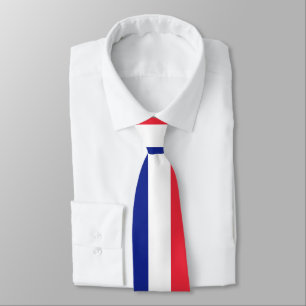 French flag of France custom neck tie